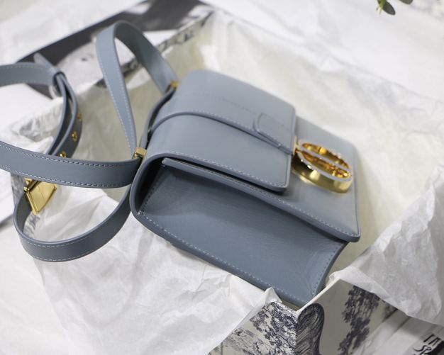 Dior original box calfskin 30 montaigne bag M9203 blue-gray