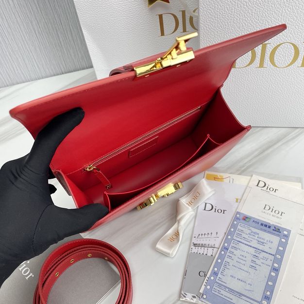 Dior original box calfskin 30 montaigne bag M9203 red