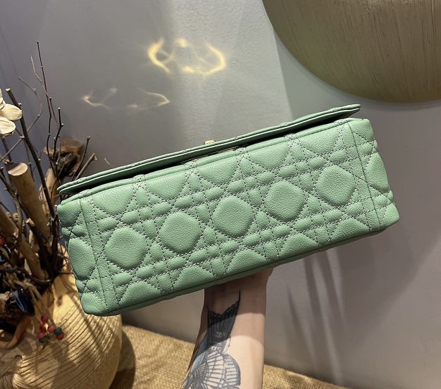 Dior original calfskin medium caro bag M9242 mint green