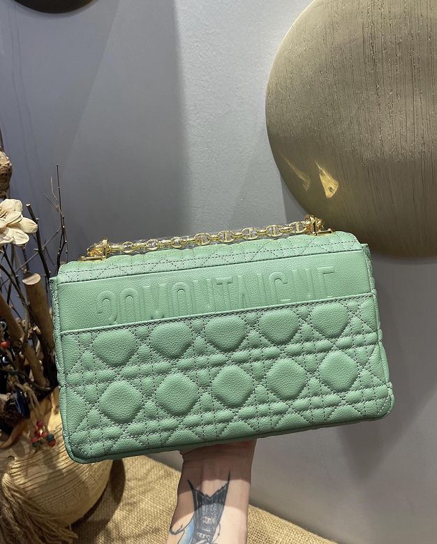 Dior original calfskin medium caro bag M9242 mint green