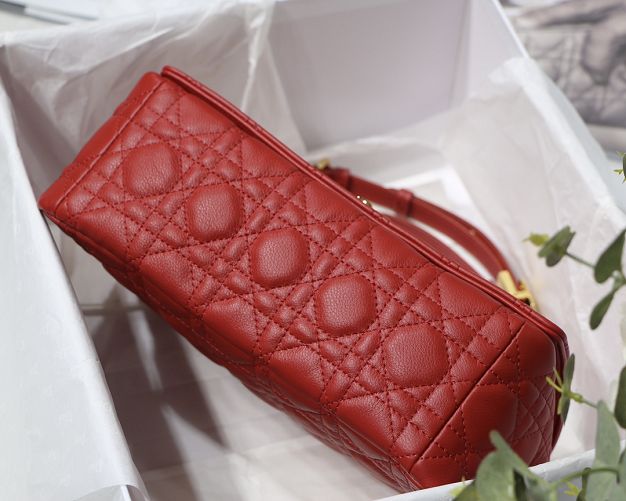 Dior original calfskin medium caro bag M9242 red