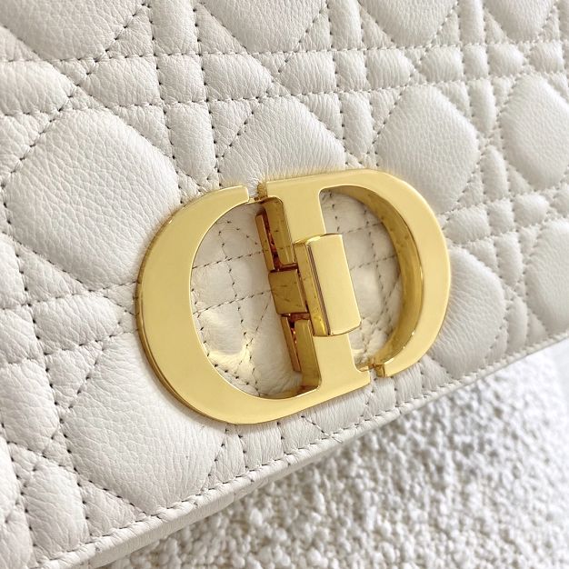 Dior original calfskin large caro bag M9243 white