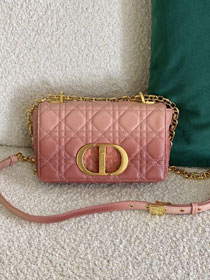 Dior original calfskin small caro bag M9241 pink