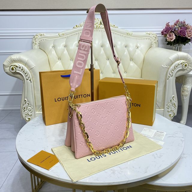 2023 Louis vuitton original lambskin coussin pm bag M59276 pink