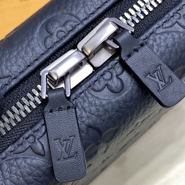 Louis vuitton original monogram calfskin horizon clutch M20439 black