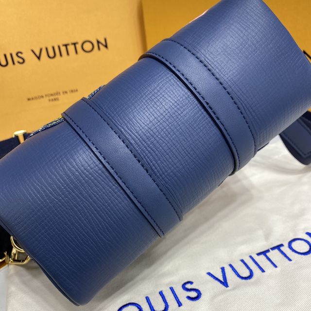 Louis vuitton original monogram denim keepall xs M81011 blue