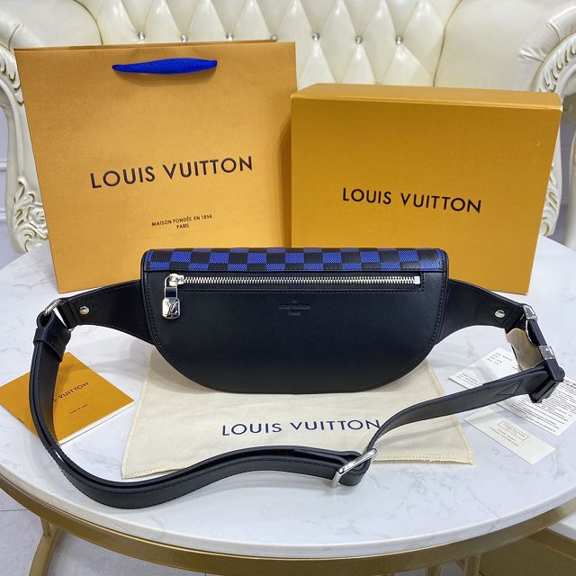 Louis vuitton original calfskin campus bumbag bag N50022 blue