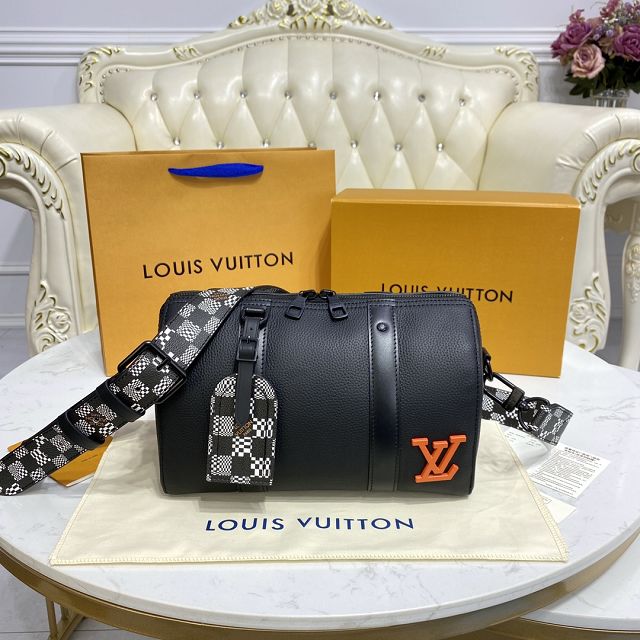 Louis vuitton original calfskin city keepall bag M57417 black