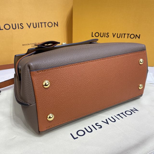 Louis vuitton original calfskin lockme ever BB handbag M56645 apricot&blue