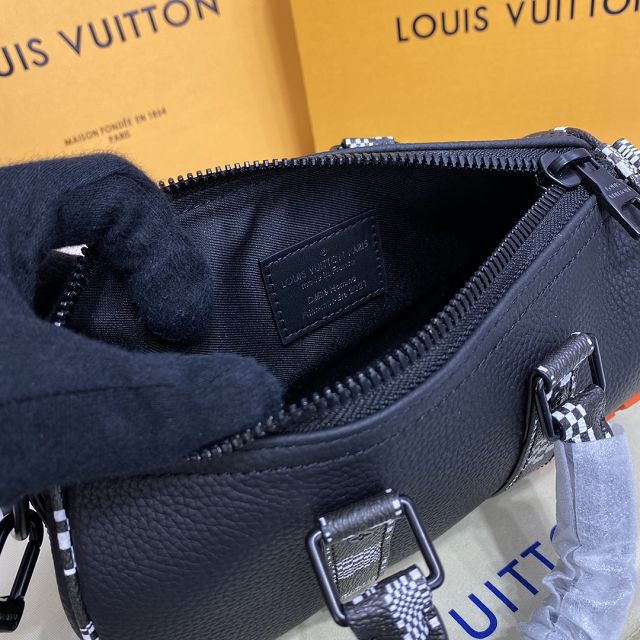 Louis vuitton original calfskin nano keepall bag N80202 black