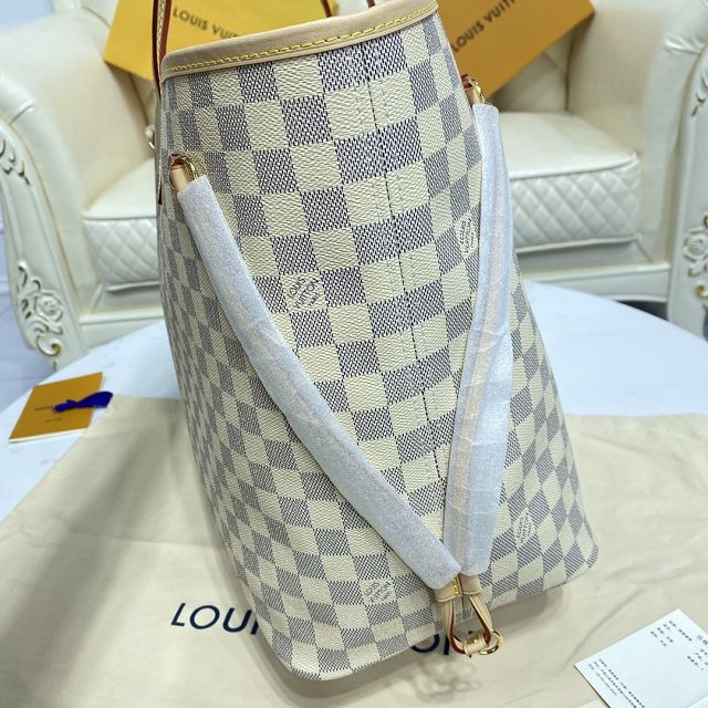 Louis vuitton original damier aziur neverfull gm N41604 pink