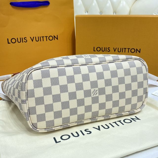 Louis vuitton original damier azur neverfull pm N41363 pink