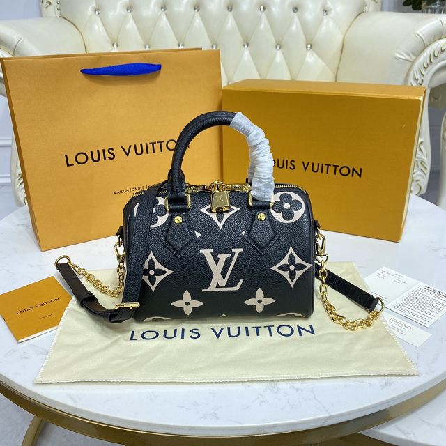 Louis vuitton original monogram calfskin speedy 20 M58947 black