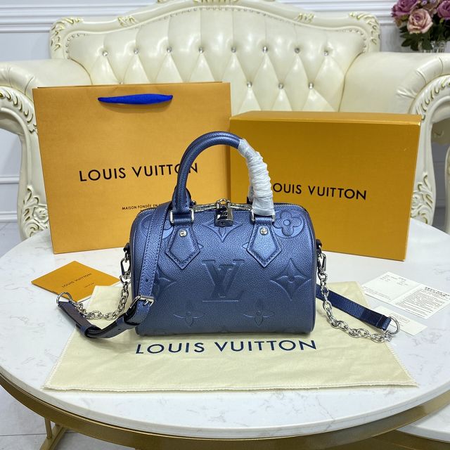 Louis vuitton original monogram calfskin speedy 20 M58958 blue