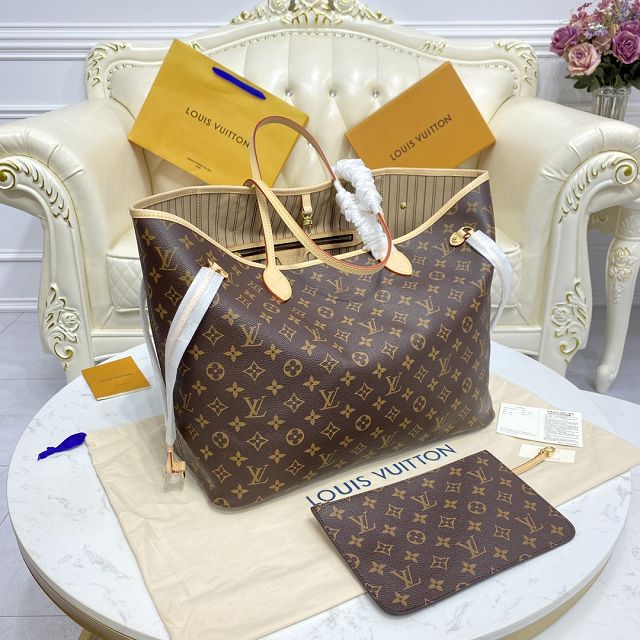 Louis vuitton original monogram canvas neverfull gm M40990 beige