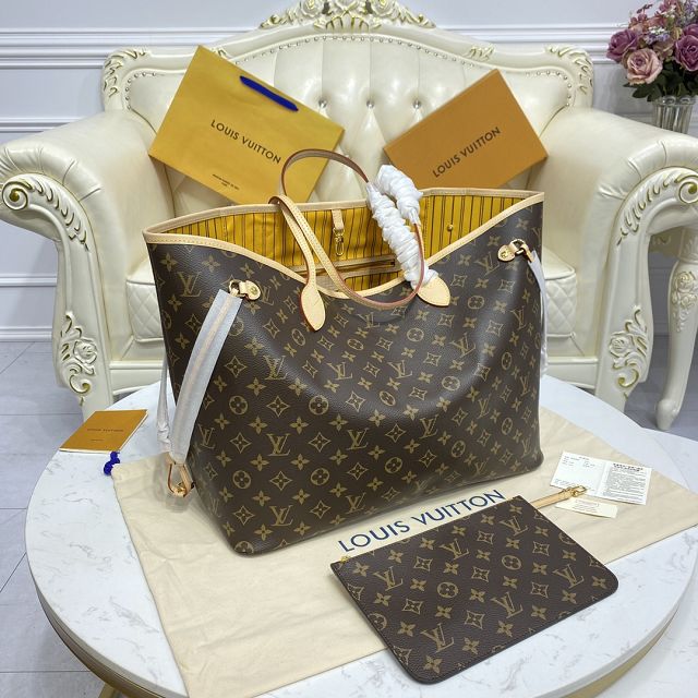 Louis vuitton original monogram canvas neverfull gm M40992 yellow