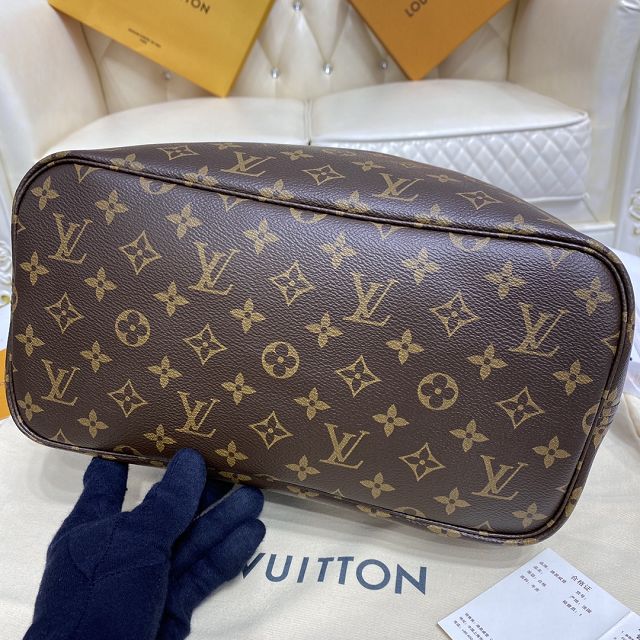 Louis vuitton original monogram canvas neverfull mm M41177 red