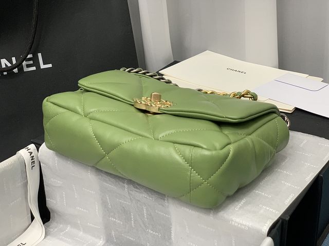 CC original calfskin small 19 flap bag AS1160 olive