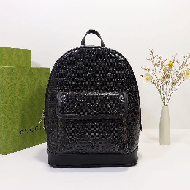 GG original embossed calfskin backpack 658579 black