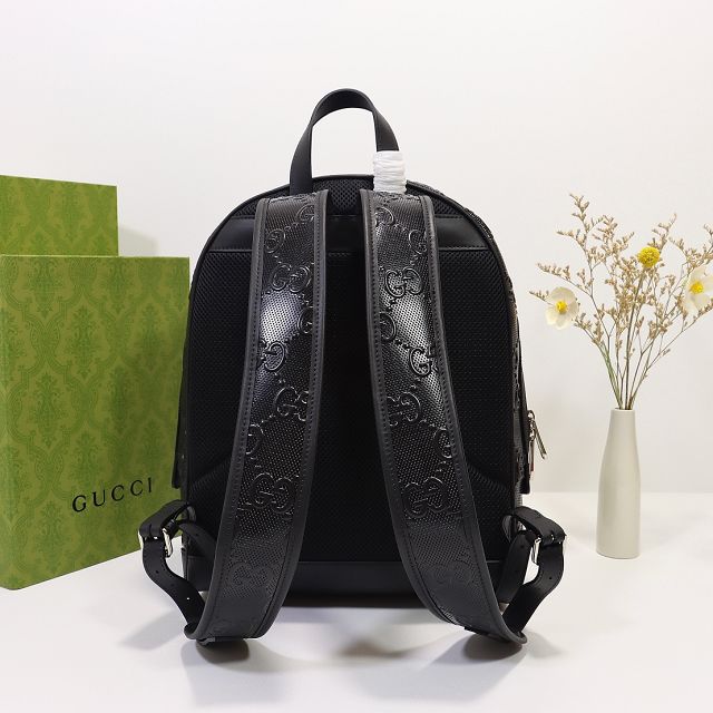 GG original embossed calfskin backpack 658579 black