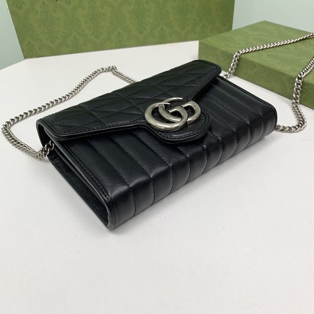 GG original calfskin marmont mini bag 474575  black