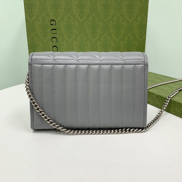 GG original calfskin marmont mini bag 474575 grey