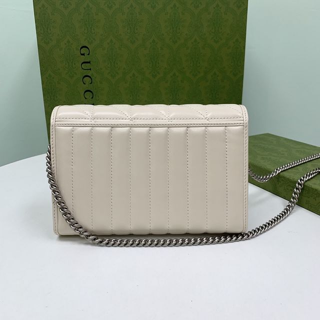 GG original calfskin marmont mini bag 474575 white