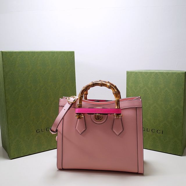 2022 GG original calfskin diana small tote bag 660195 pink