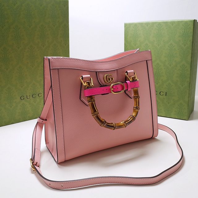 2022 GG original calfskin diana small tote bag 660195 pink