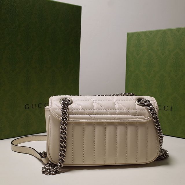 2022 GG original calfskin marmont mini bag 446744 white