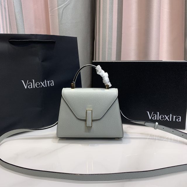 Valextra original calfskin iside nano bag 21028 grey