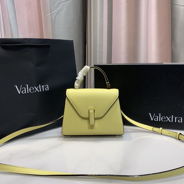 Valextra original calfskin iside nano bag 21028 yellow