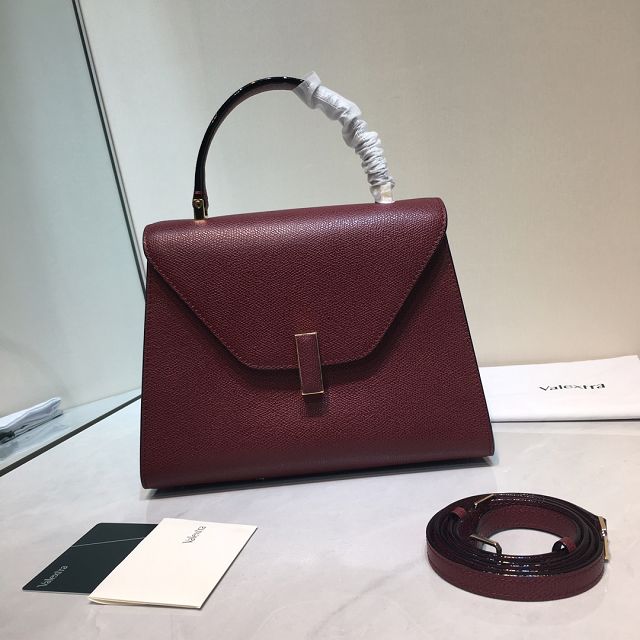 Valextra original calfskin iside medium bag 56028 bordeaux