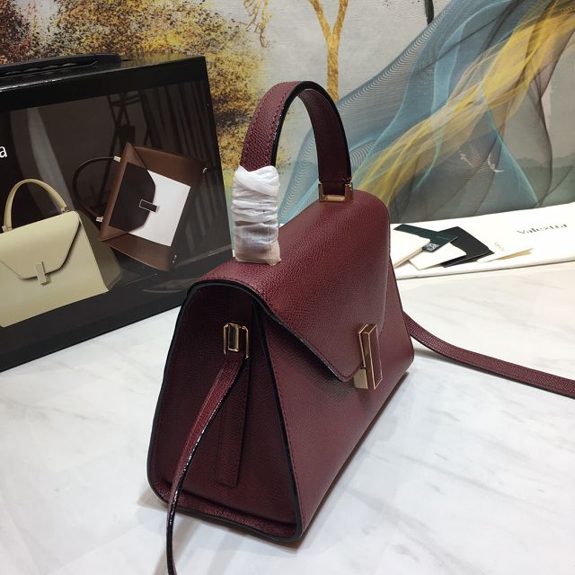 Valextra original calfskin iside mini bag 36028 bordeaux