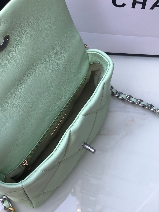 CC original lambskin 19 small flap bag AS1160 light green