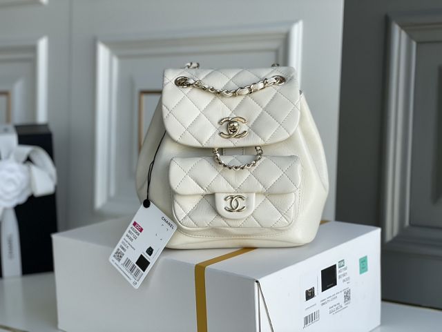 CC original calfskin mini backpack AS2908 white