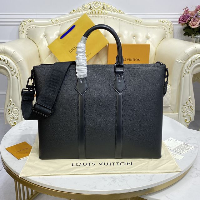 Louis vuitton original calfskin lock it tote bag M59158 black