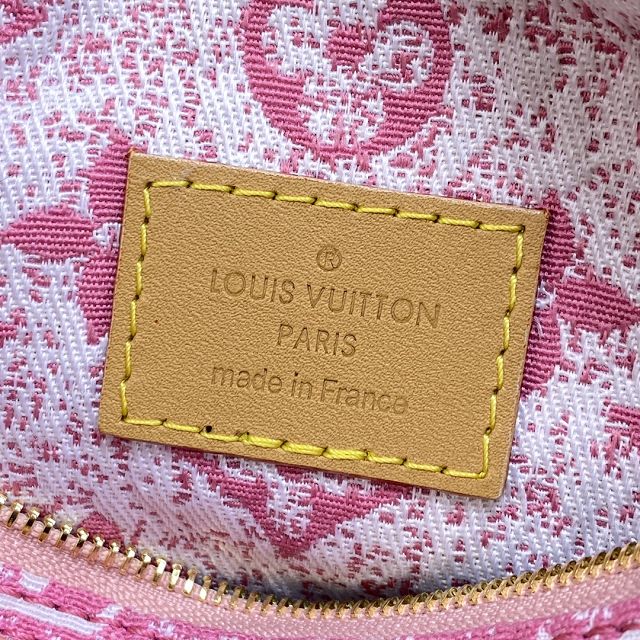 Louis vuitton original denim nano speedy bag M81213 pink