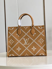 Louis vuitton original calfskin onthego mm M46015 brown