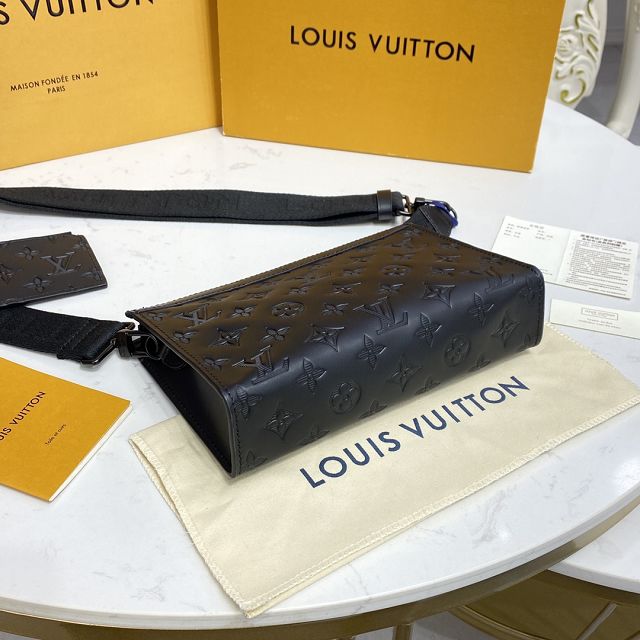 Louis vuitton original calfskin gaston wearable wallet M81115 black