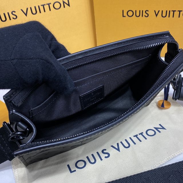 Louis vuitton original calfskin gaston wearable wallet M81115 black