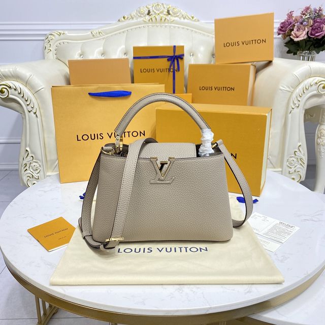 Louis vuitton original calfskin capucines BB handbag M53963 grey