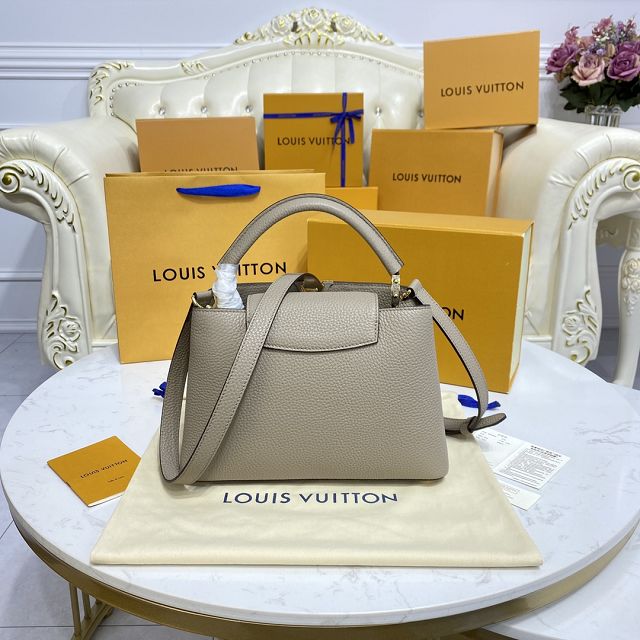 Louis vuitton original calfskin capucines BB handbag M53963 grey