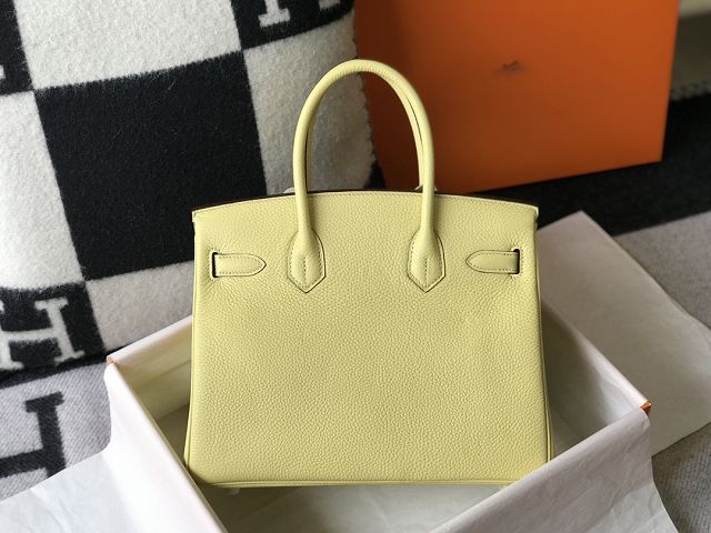 Hermes original togo leather birkin 30 bag H30-1 jaune poussin