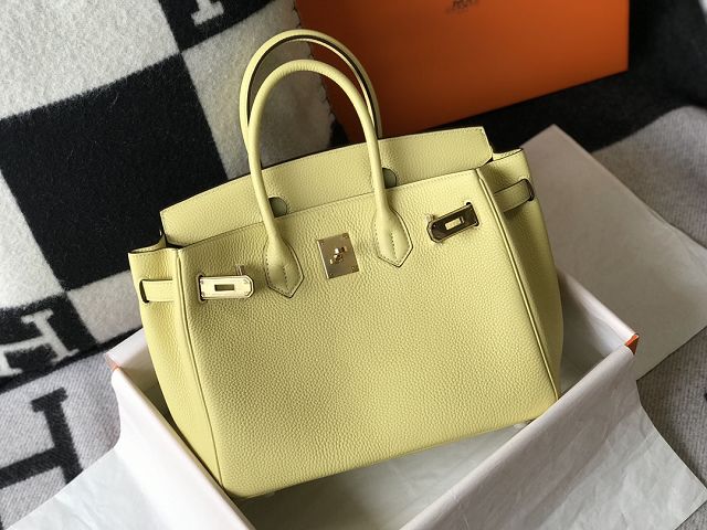 Hermes original togo leather birkin 30 bag H30-1 jaune poussin