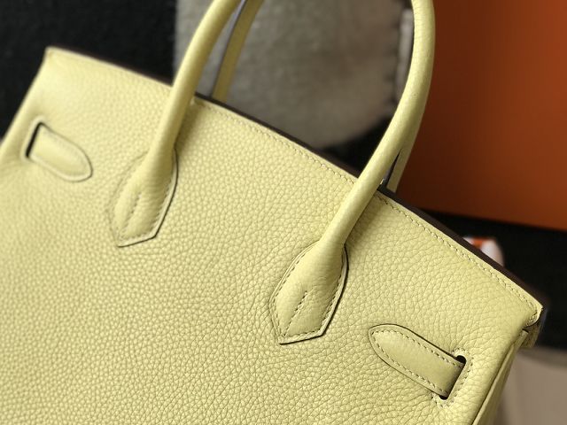 Hermes original togo leather birkin 30 bag H30-1 jaune poussin