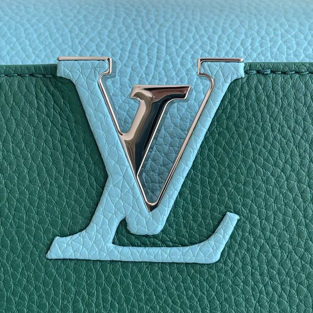 Louis vuitton original calfskin capucines mm handbag M56409 green