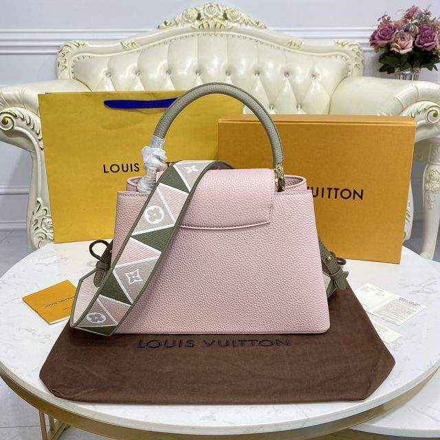 Louis vuitton original calfskin capucines mm handbag M58611 pink