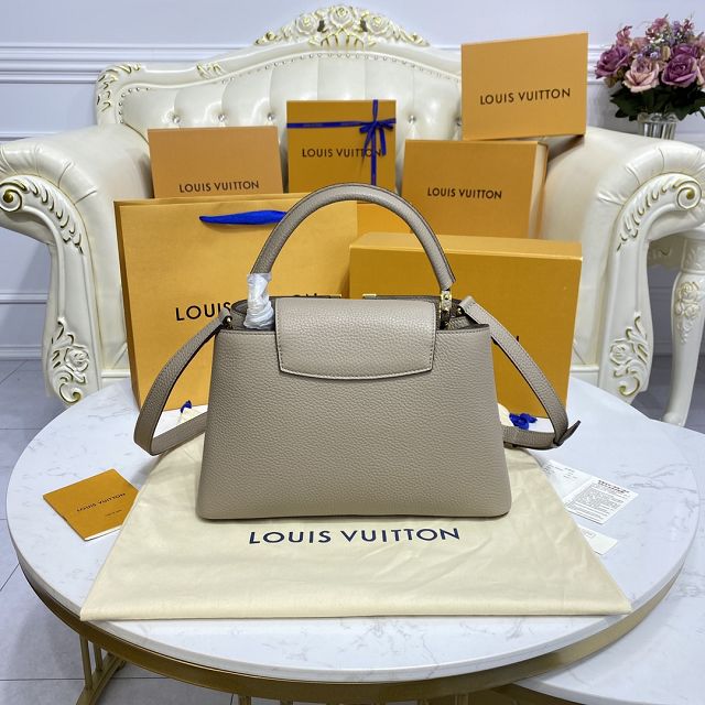 Louis vuitton original calfskin capucines mm handbag M59466 grey