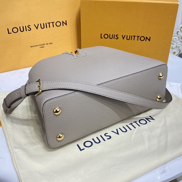 Louis vuitton original calfskin capucines mm handbag M59466 grey